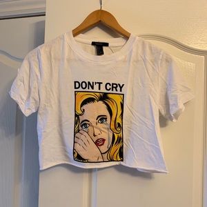 Forever 21 Graphic Cropped Cotton Tee
